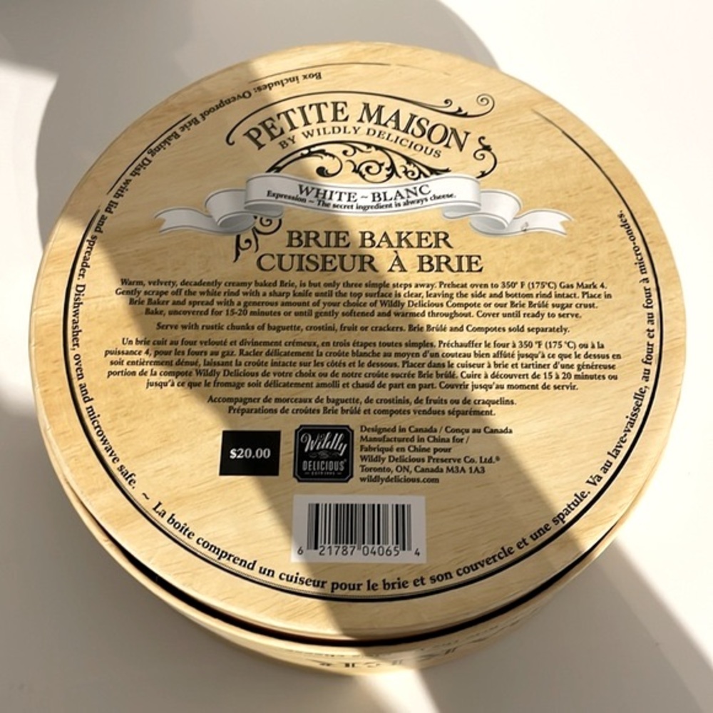 Brand New Petite Maison White Ceramic Brie Cheese Baker Baking Dish Ovenproof - Picture 9 of 10